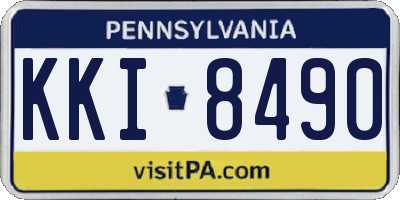 PA license plate KKI8490