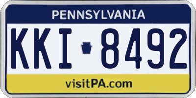 PA license plate KKI8492