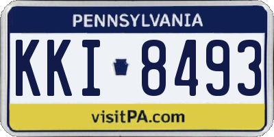 PA license plate KKI8493