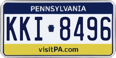 PA license plate KKI8496