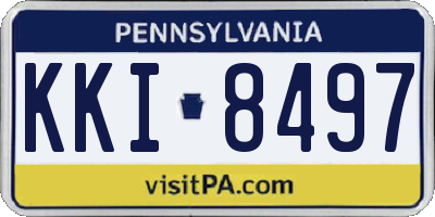 PA license plate KKI8497