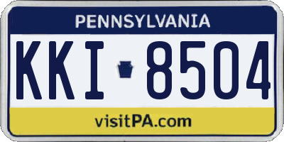 PA license plate KKI8504