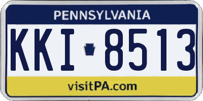 PA license plate KKI8513