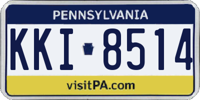 PA license plate KKI8514