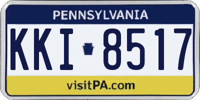 PA license plate KKI8517