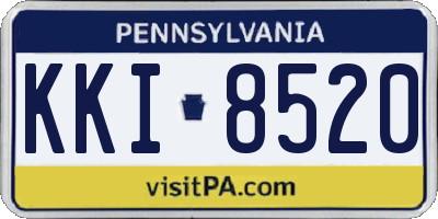 PA license plate KKI8520