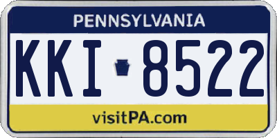 PA license plate KKI8522