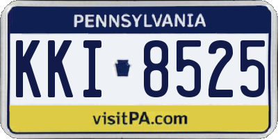 PA license plate KKI8525
