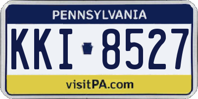 PA license plate KKI8527