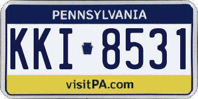 PA license plate KKI8531