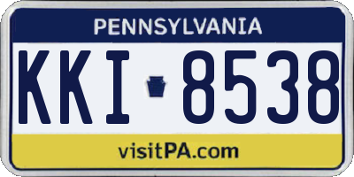 PA license plate KKI8538