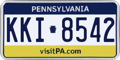 PA license plate KKI8542