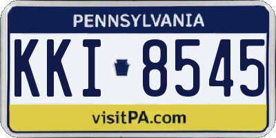 PA license plate KKI8545