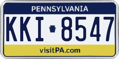 PA license plate KKI8547