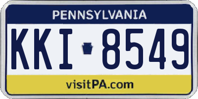 PA license plate KKI8549