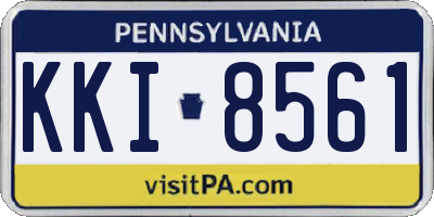 PA license plate KKI8561