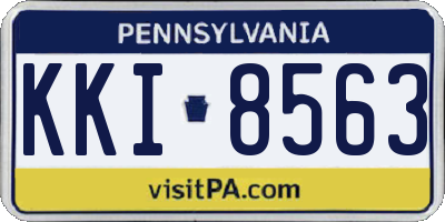 PA license plate KKI8563