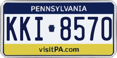 PA license plate KKI8570