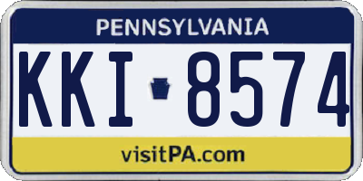 PA license plate KKI8574