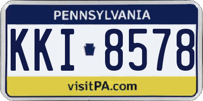 PA license plate KKI8578