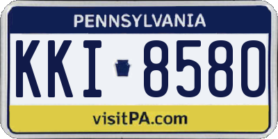PA license plate KKI8580