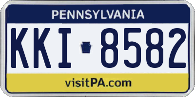 PA license plate KKI8582