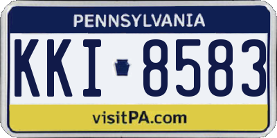 PA license plate KKI8583