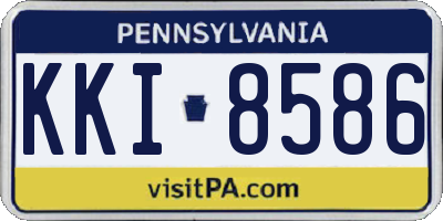 PA license plate KKI8586