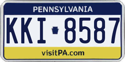 PA license plate KKI8587