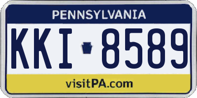 PA license plate KKI8589