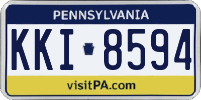 PA license plate KKI8594