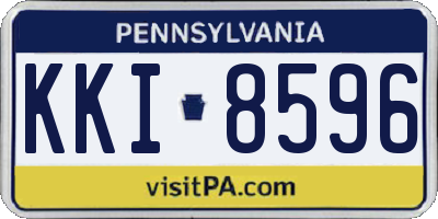 PA license plate KKI8596