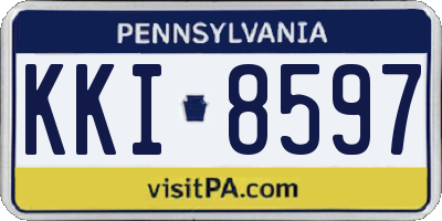 PA license plate KKI8597