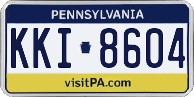 PA license plate KKI8604