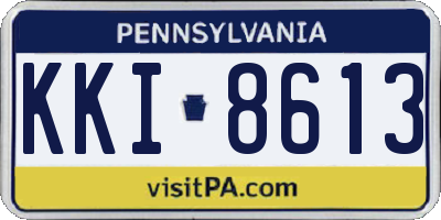 PA license plate KKI8613