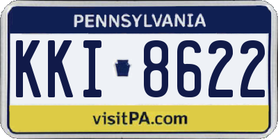 PA license plate KKI8622