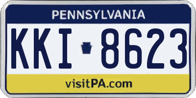 PA license plate KKI8623