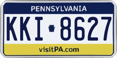 PA license plate KKI8627