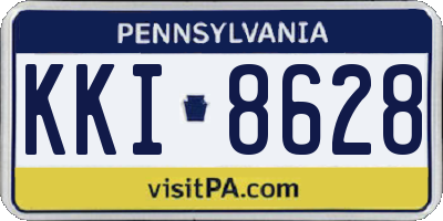 PA license plate KKI8628