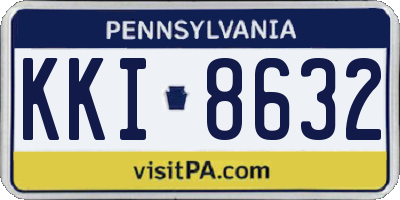 PA license plate KKI8632