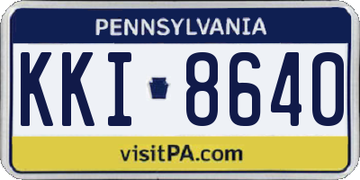 PA license plate KKI8640