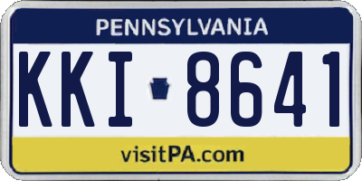 PA license plate KKI8641