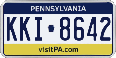 PA license plate KKI8642