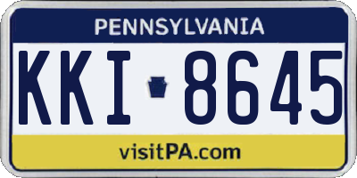 PA license plate KKI8645