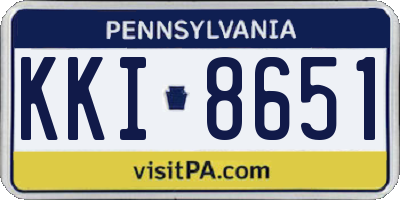 PA license plate KKI8651