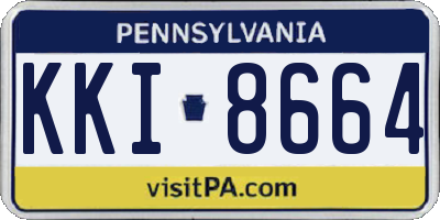 PA license plate KKI8664