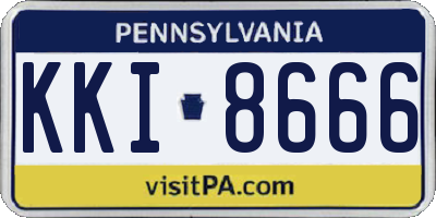 PA license plate KKI8666