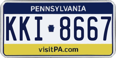 PA license plate KKI8667