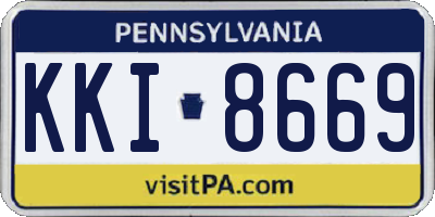 PA license plate KKI8669