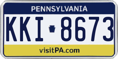 PA license plate KKI8673